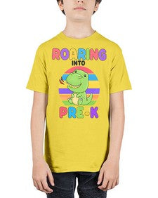 Roaring to PreK Trex 771# - prek headstart - Youth Tee Unisex