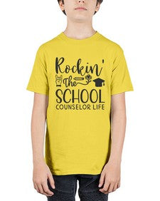 Rockin The School Counselor Life 774# - librarian - Youth Tee Unisex