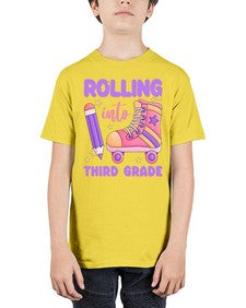 Rolling into third Grade 790# - third grade - Youth Tee Unisex