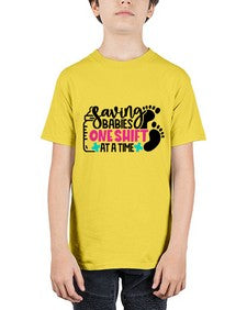 Saving Babies One Shift At A Time Style Style 1371# - nurse - Youth Tee Unisex