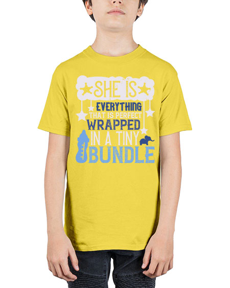 She is everything that is perfect wrapped in a tiny bundle Style 445# - baby - Youth Tee Unisex