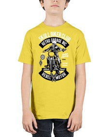 Skull Biker Club 1050# - skull and bones - Youth Tee Unisex