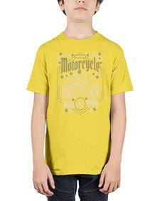 Skull Motorcycle 1060# - skull and bones - Youth Tee Unisex