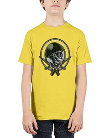 Skull Soldier 1066# - skull and bones - Youth Tee Unisex