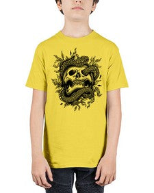 Snake Skull 1095# - skull and bones - Youth Tee Unisex