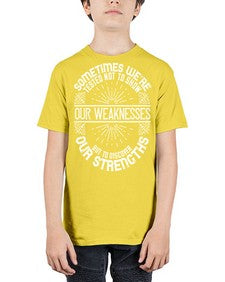 Sometimes we’re tested not to show our weaknesses but to discover our strengths Style 23# - motivation - Youth Tee Unisex