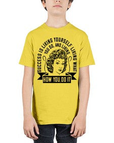 Success is liking yourself liking what you do and liking how you do it Style 16# - black afro - Youth Tee Unisex