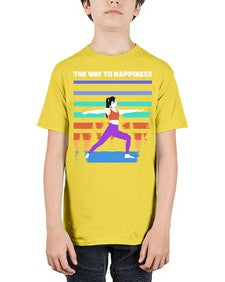 The Way to Happiness 566# - yoga - Youth Tee Unisex
