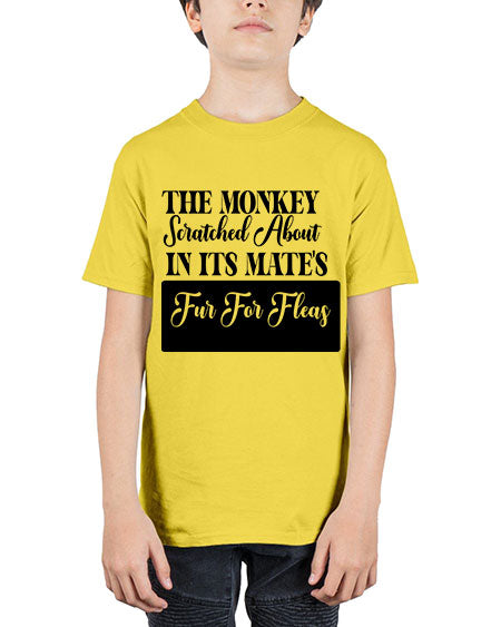 The monkey scratched about in  - monkey - Youth Tee Unisex