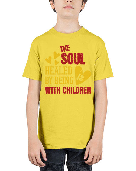 The soul is healed by being with children Style 226# - kids - Youth Tee Unisex
