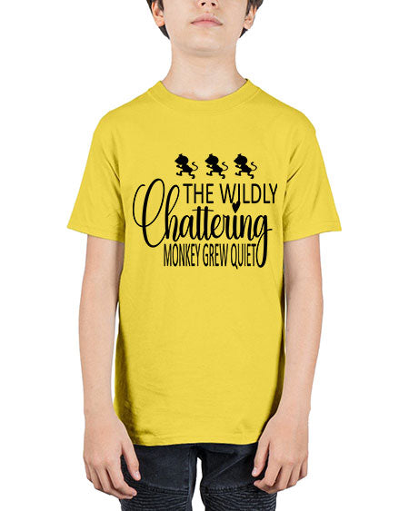 The wildly chattering monkey grew  - monkey - Youth Tee Unisex