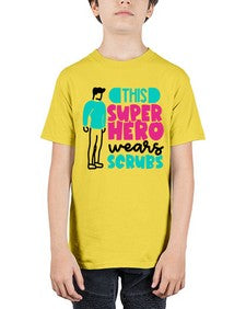 This Superhero Wears Scrubs Style Style 1564# - nurse - Youth Tee Unisex