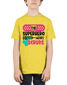 This Superhero Wears Scrubs Style Style 1565# - nurse - Youth Tee Unisex