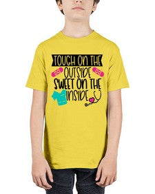 Tough On The Outside Sweet On The Inside Style Style 1581# - nurse - Youth Tee Unisex