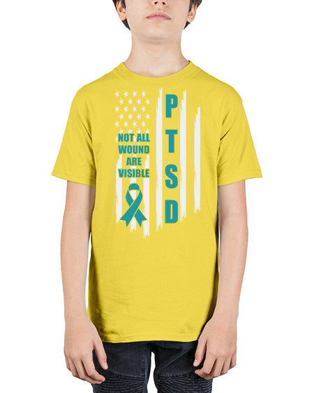 Veteran Not All Wounds Are 5# - PTSD - Youth Tee Unisex