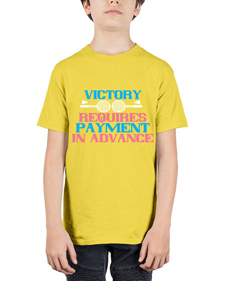 Victory requires payment in advance 1782# - badminton - Youth Tee Unisex