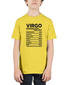 Virgo Nutrition Facts 530# - virgo - Youth Tee Unisex