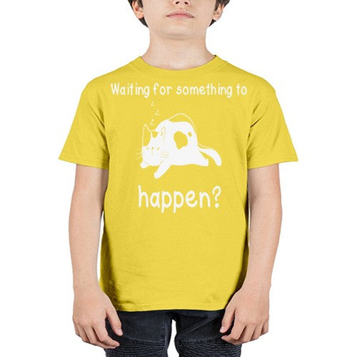 Waiting For Something Sleeping Cat 285# - anime - Youth Tee Unisex