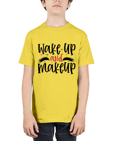 Wake up and makeup design Style 214# - beauty - fashion - Youth Tee Unisex