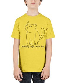 Walking Ego with Fur - cats - Youth Tee Unisex