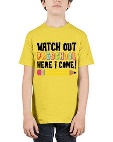Watch Out Preschool 991# - prek headstart - Youth Tee Unisex