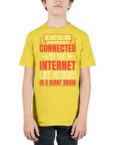 We are all now connected by the internet like neurons in a giant brain 42# - internet - Youth Tee Unisex