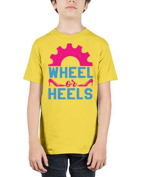Wheel or Heels Style 238# - baby shower - Youth Tee Unisex