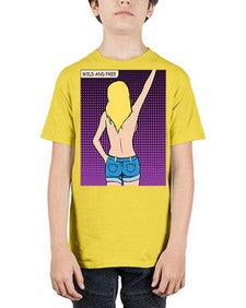 Wild and Free 1248# - art pop art - Youth Tee Unisex