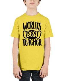 Worlds Best Teacher Style 1656# - teacher - Youth Tee Unisex