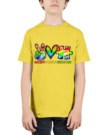 accept love understand - autism - Youth Tee Unisex