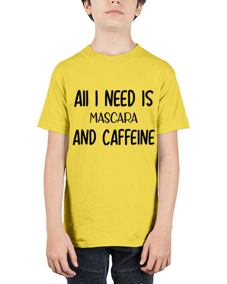 aii i need is mascara and caffeine 8# - beauty - fashion - Youth Tee Unisex