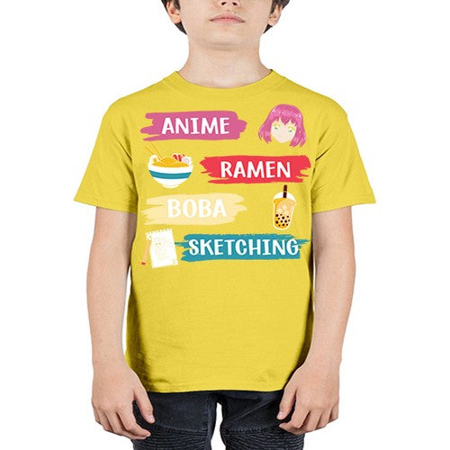 anime ramen boba sketching212# - anime - Youth Tee Unisex