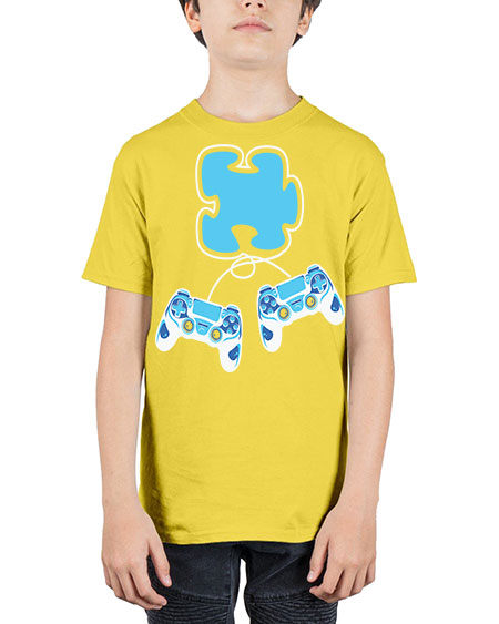 autism awareness gamer puzzle piece 11# - autism - Youth Tee Unisex