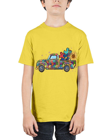 autism pick up truck - autism - Youth Tee Unisex