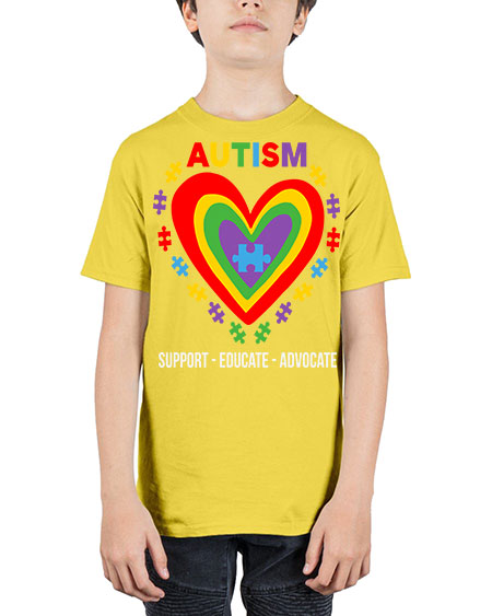 autism support educate 55# - autism - Youth Tee Unisex