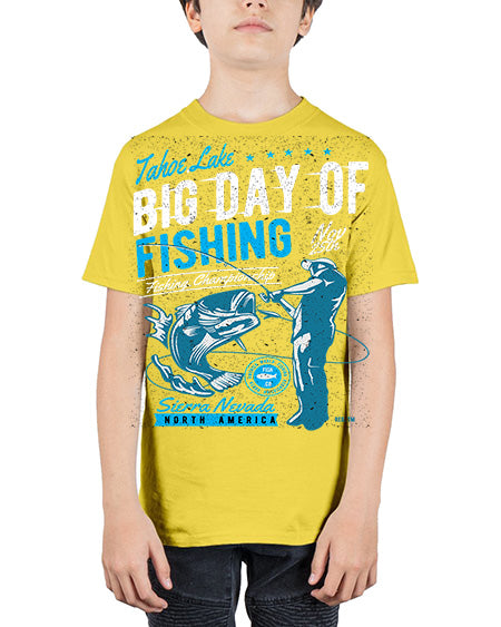 big day of fishing cs 65# - shark-fish - Youth Tee Unisex