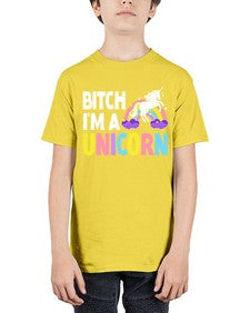 bitch im a unicorn 61# - unicorn - Youth Tee Unisex
