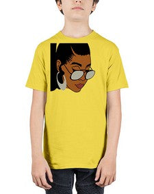 black afro 42# - black girls or women - Youth Tee Unisex