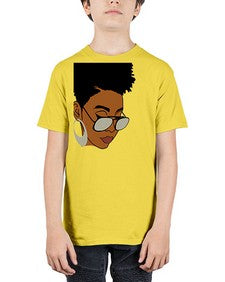 black afro 44# - black girls or women - Youth Tee Unisex
