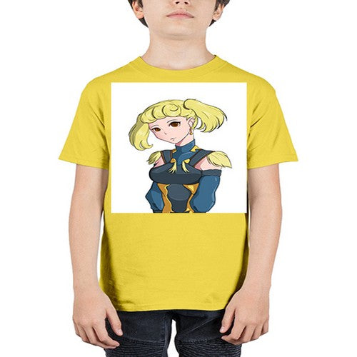 blonde girl wearing royal dress 30# - anime - Youth Tee Unisex