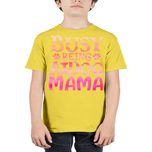busy being a dog mama 67# - dogs - Youth Tee Unisex