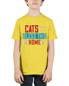 cats bless this home Style 36# - cats - Youth Tee Unisex