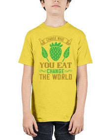 change what you eat change the world 81# - vegan - Youth Tee Unisex