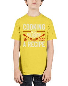 cooking is a philosophy its not a recipe 128# - cooking - Youth Tee Unisex