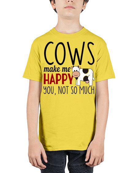cows make me happy you not so much - cow - Youth Tee Unisex