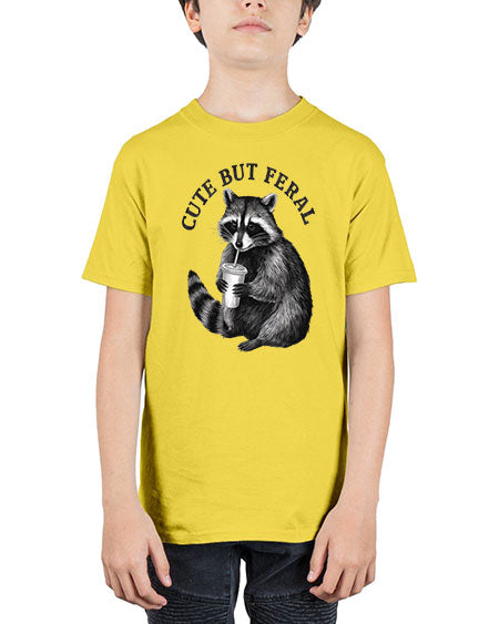 cute but feral 5# - raccoon - Youth Tee Unisex