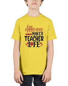 difference maker teacher life Style 120# - teacher - Youth Tee Unisex