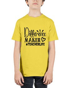 difference maker teacherlife Style 121# - teacher - Youth Tee Unisex