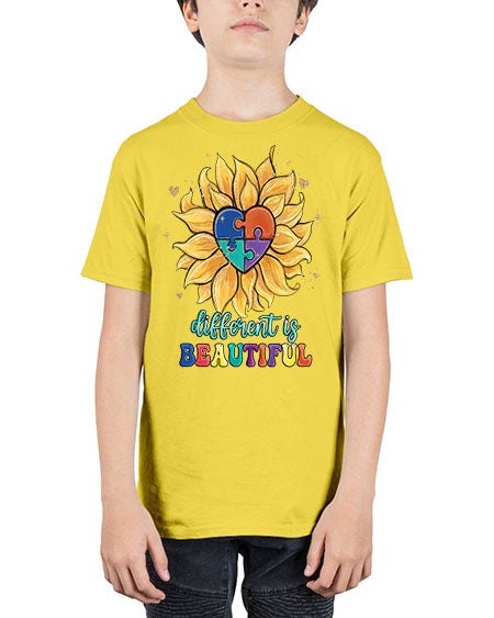 different is beautiful - autism - Youth Tee Unisex