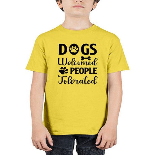 dogs welcome people tolerated 134# - dogs - Youth Tee Unisex
